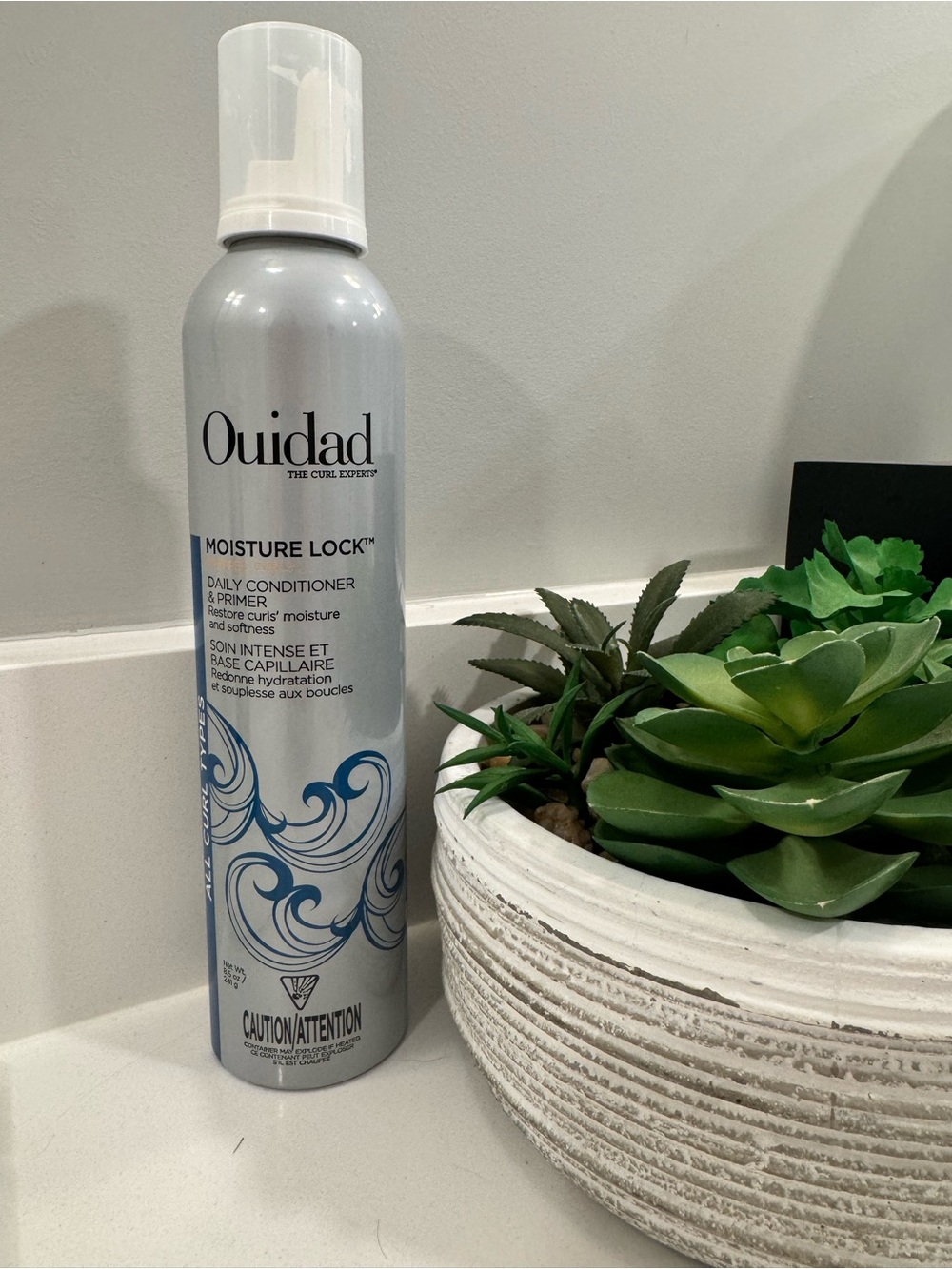 Ouidad Moisture Lock Daily Conditioner & Primer - 8.5 oz (~50%+ Full)
